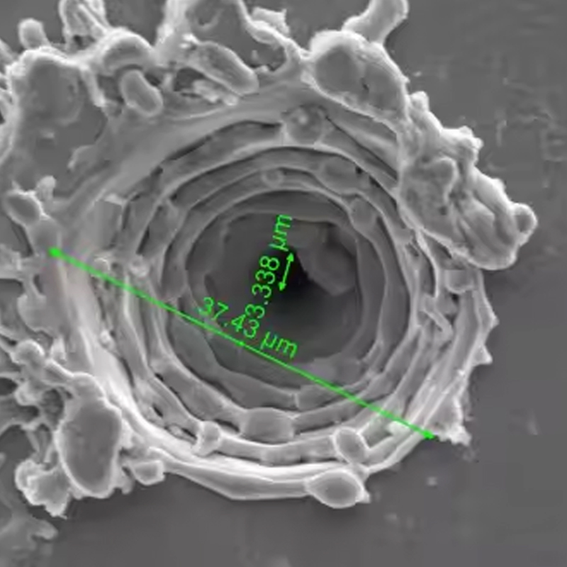 Přesné laserové mikrovias